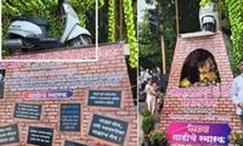 Người đàn ông xây đền thờ xe máy để phản đối quy định ngược đờiicon