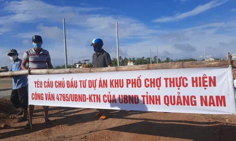 Vừa mưa đã ngập, người dân "vây" dự án Khu phố chợ Chiên Đàn