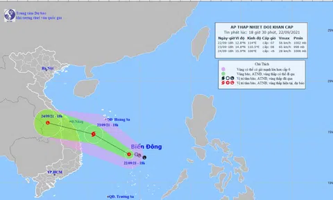 Áp thấp nhiệt đới có thể mạnh lên thành bão, đi vào Thừa Thiên Huế - Bình Định