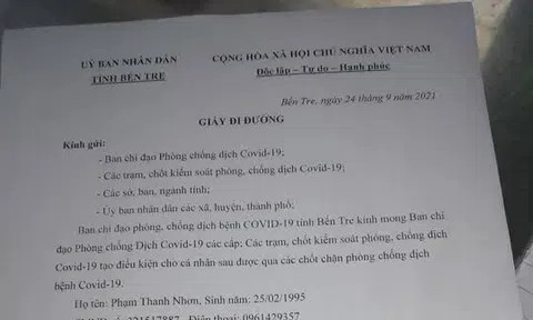 Dùng giấy đi đường giả ghi "đón con dâu nguyên Chủ tịch Quốc hội"
