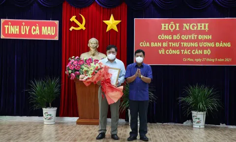 Ông Phạm Thành Ngại làm Phó Bí thư Tỉnh ủy Cà Mau