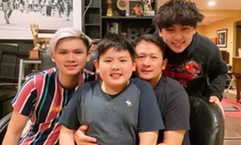 Hai con trai 1m80 cao lớn vượt bố Bằng Kiều