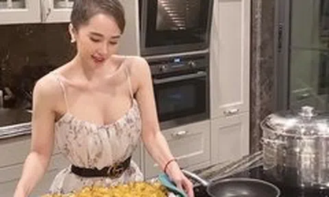 Quỳnh Nga 'cá sấu chúa' vào bếp cũng vẫn đẹp