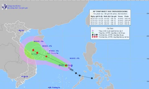 Áp thấp nhiệt đới trên Biển Đông có thể mạnh thành bão