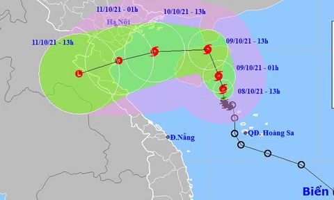 Bão số 7 giật cấp 11, hướng vào Nam đồng bằng Bắc Bộ và Bắc Trung Bộ