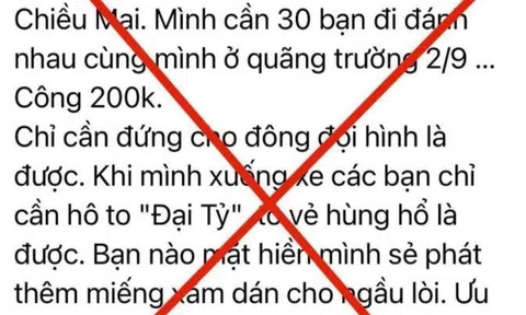 Đăng tin tuyển người đi đánh nhau trên Facebook để “câu” like bán hàng