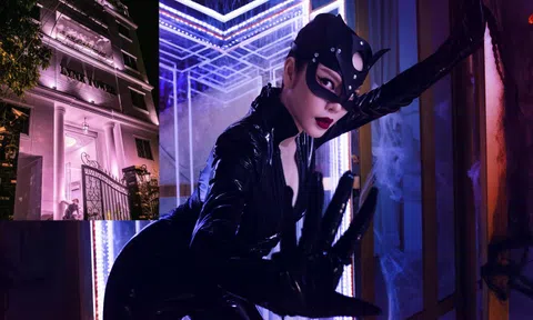 Lý Nhã Kỳ trang trí biệt thự 'khủng' chơi Halloween