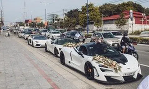 Cận cảnh dàn siêu xe gây sốt trong lễ đính hôn của CEO 9x Tống Đông Khuê