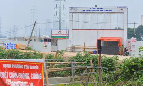 Ảnh: Bên trong công trường xây dựng ở Hà Nội - nơi vừa ghi nhận chùm 22 ca dương tính SARS-CoV-2