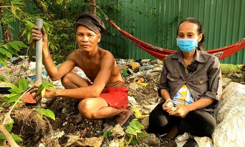 Vợ chồng ve chai sống giữa bãi rác ở SG, nhiễm kí sinh trùng nặng: Ước có nơi sinh con