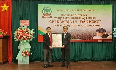 Sản phẩm hạt tiêu ở Đắk Nông được công bố chỉ dẫn địa lý