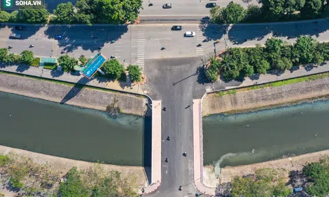 [Ảnh, clip] "Soi" cây cầu 30 tỷ đồng bắc qua sông Tô Lịch nối 2 quận Cầu Giấy - Đống Đa
