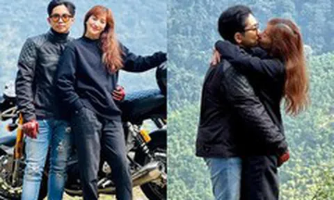 Khánh Thi cùng chồng trẻ kém 11 tuổi 'trốn con' hâm nóng tình cảm