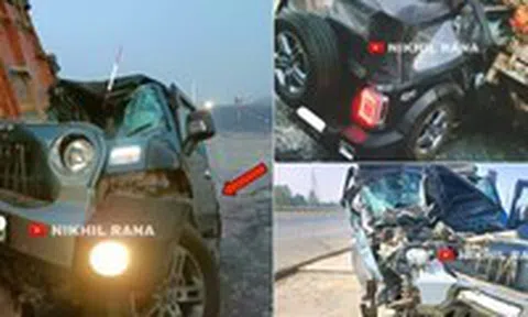 SUV nội địa Ấn Độ đâm nát bét trên cao tốc, hành khách chỉ bị thương nhẹicon