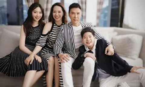 Hai con của Chân Tử Đan cao vượt bố, vóc dáng như người mẫu