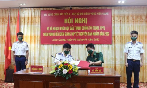 Cảnh sát biển 4 và biên phòng Kiên Giang quyết tâm đẩy lùi tội phạm trên biển