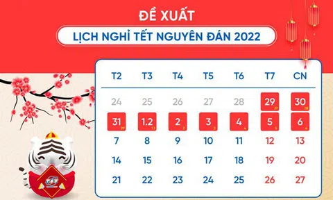 Tết Âm lịch 2022 có thể được nghỉ mấy ngày?