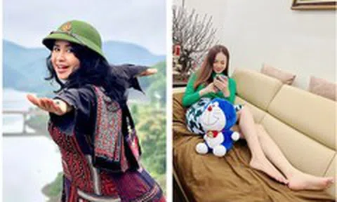 Thanh Lam xinh đẹp với mũ cối, vợ Công Lý chân dài miên man