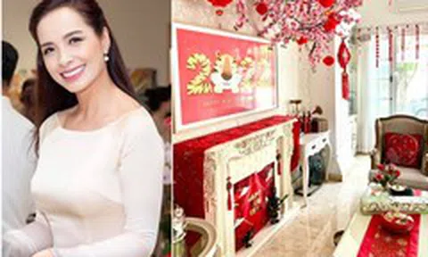 Biệt thự khủng của siêu mẫu Thúy Hạnh ngập tràn không khí Tết
