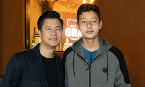 Con trai Quang Dũng cao gần 1,8m ở tuổi 14