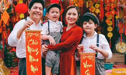 Gia đình Thanh Thúy - Đức Thịnh chụp ảnh Tết Sài Gòn xưa