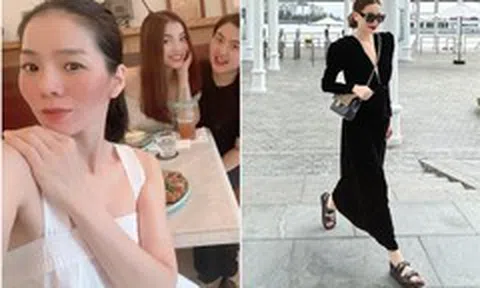 Lệ Quyên mặt mộc đi ăn, Hồ Ngọc Hà quý phái ra Bắc vào Nam