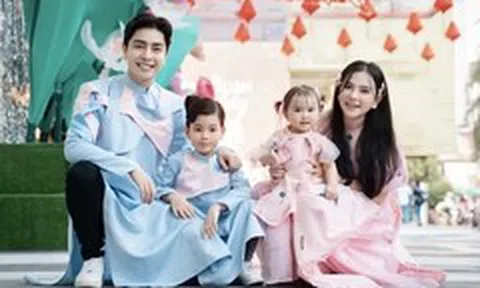 Gia đình Thu Thủy, Kin Nguyễn hạnh phúc dạo phố xuân