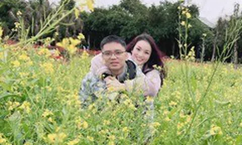 Vợ chồng Tân Nhàn tình cảm giữa vườn cải đầu năm