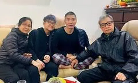 Con trai và bố mẹ đến chơi nhà mới của NSND Công Lý ngày Tết