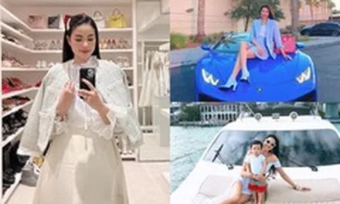 Hoa hậu Phạm Hương giàu sụ, toàn đồ hiệu xe sang ở Mỹ