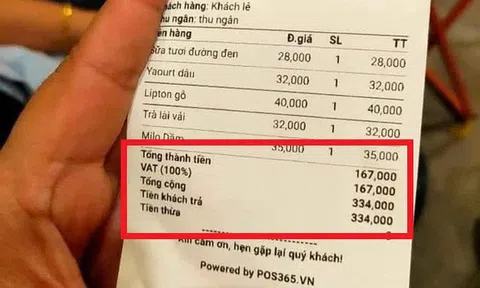 Quán cà phê gây sốc với hóa đơn ngày Tết có "thuế VAT" lên tới 100%: Chủ quán nói gì?