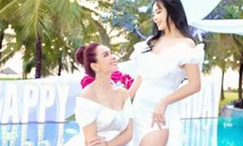 Thúy Hằng - Thúy Hạnh tuổi 44 khoe chân dài, ngực đầy