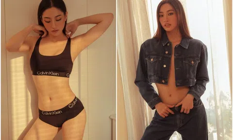 Hoa hậu Lương Thùy Linh khoe đường cong nóng bỏng