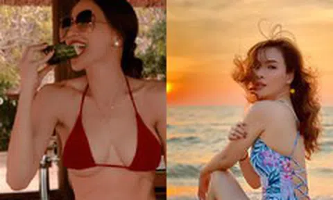 Hồ Ngọc Hà, Đan Lê khoe dáng với bikini