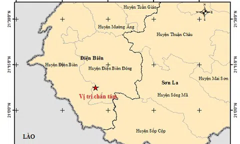 Động đất 4,5 độ Richter tại Điện Biên