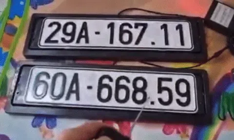 Biển số ‘biến hình’ từ trắng thành xanh trong nháy mắt bán tràn lan trên mạng