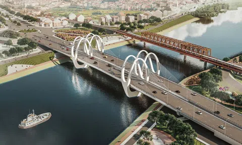 Dự án cầu Đuống mới gần 1.800 tỷ lộ diện thiết kế lạ mắt mang tên "Giao duyên"