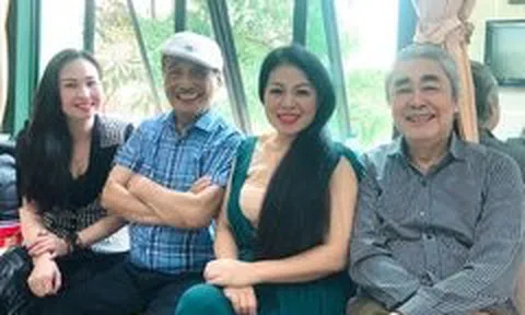 NSND Trần Hiếu, NSND Quang Thọ tươi tắn bên ca sĩ Anh Thơ