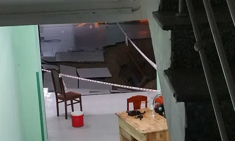 Sau tiếng động lớn, một hố sâu xuất hiện ở Bệnh viện Đà Nẵng