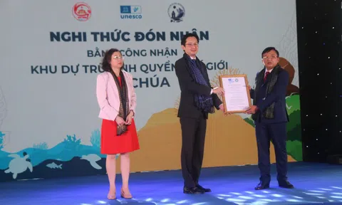 Trao bằng công nhận Khu dự trữ sinh quyển thế giới Núi Chúa - Ninh Thuận
