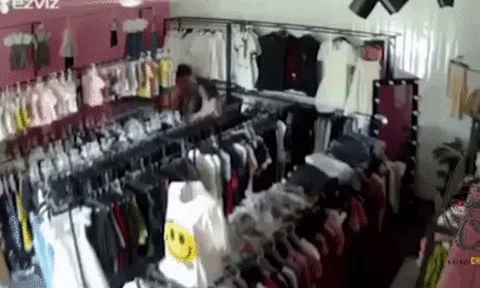 Clip nam thanh niên lao vào tấn công nữ chủ shop quần áo giữa ban ngày