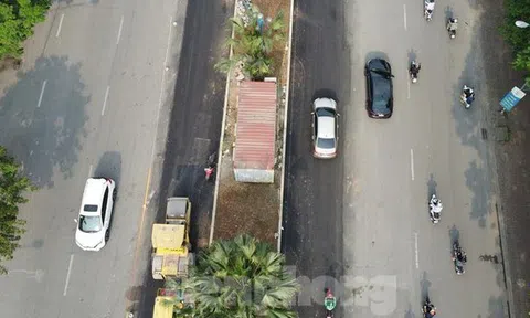 Diện mạo đường Hoàng Quốc Việt sau khi có thêm 2 làn xe