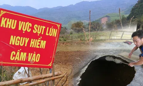 Nghệ An: Nhiều nhà dân bỗng dưng nứt toác, xuất hiện "hố tử thần" ở sân