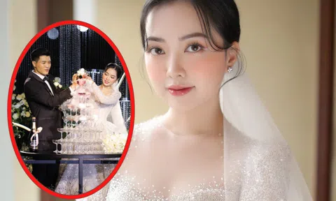 Hot girl Mai Hà Trang - vợ cầu thủ Đức Chinh diện váy cưới 870 triệu đồng