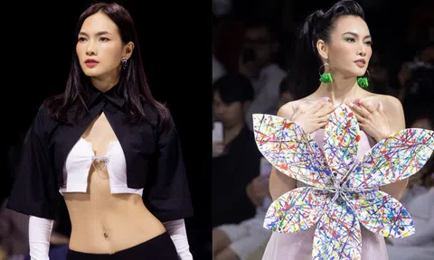 Anh Thư khoe vòng eo siêu nhỏ khi trở lại sàn diễn