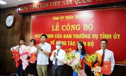 Công bố các quyết định điều động, bổ nhiệm, chuẩn y cán bộ của Ban Thường vụ Tỉnh ủy TT-Huế