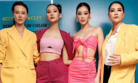 Hoa hậu Khánh Vân diện váy xẻ bạo đi sự kiện