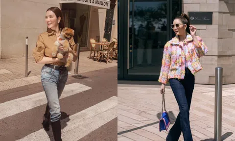 Lý Nhã Kỳ khoe vòng eo 'con kiến' giữa trời Âu