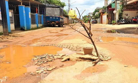 Cận cảnh đường trăm tỷ đầy ổ voi, ổ gà giữa lòng thành phố Buôn Ma Thuột