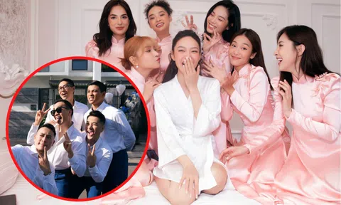 Lương Mạnh Hải tháp tùng chú rể sang hỏi cưới cô dâu Minh Hằng